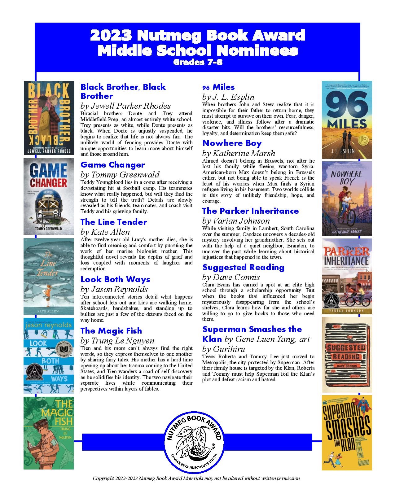 Nutmeg Book Awards – BILL MEMORIAL LIBRARY