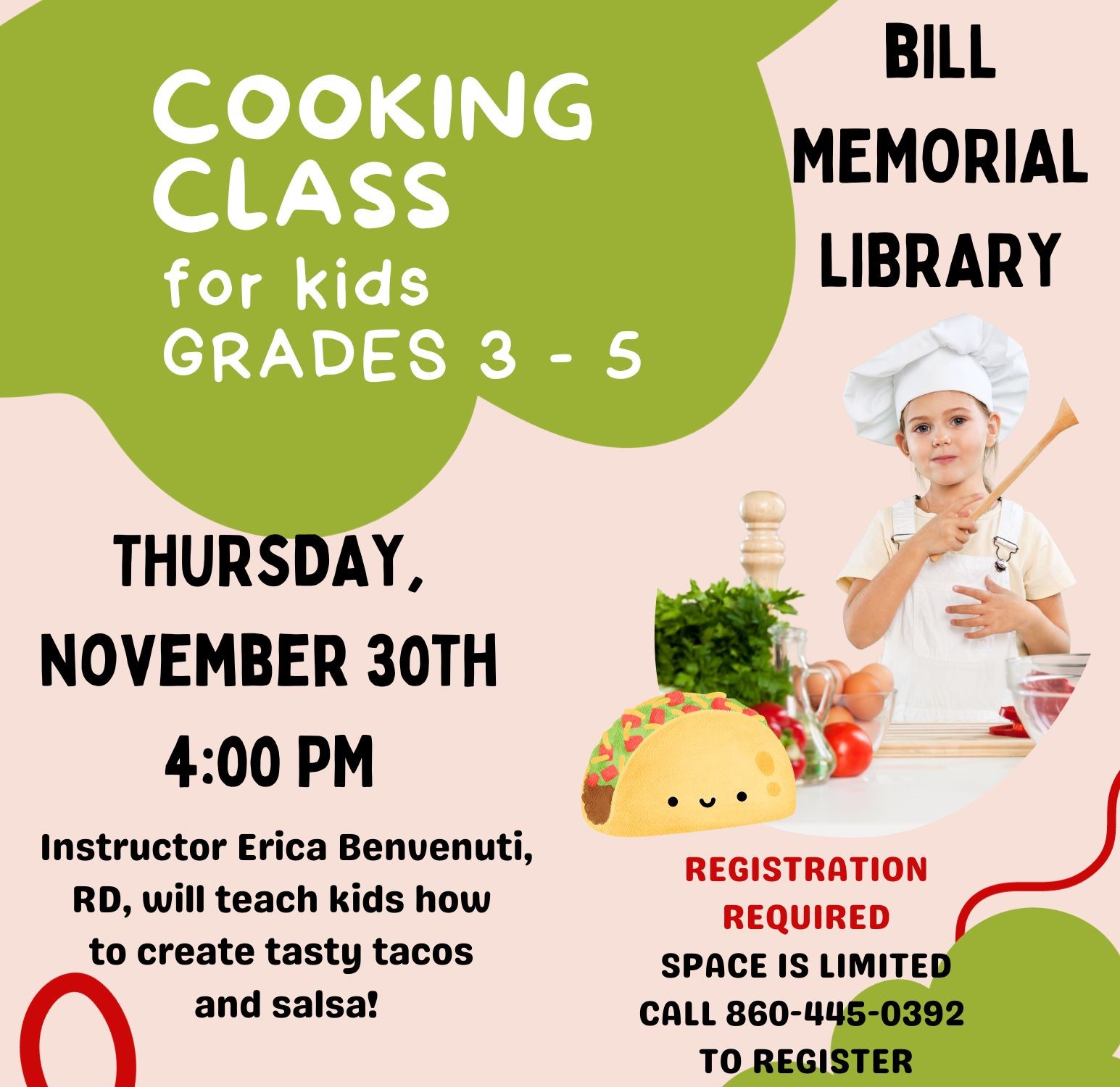 2023 Kids’ Cooking Class - BILL MEMORIAL LIBRARY