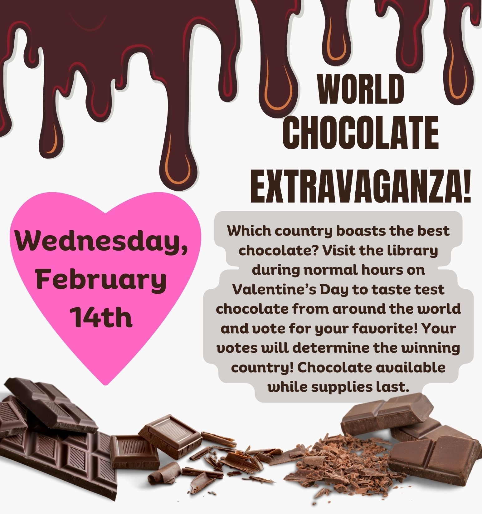 2024 World Chocolate Extravaganza! BILL MEMORIAL LIBRARY